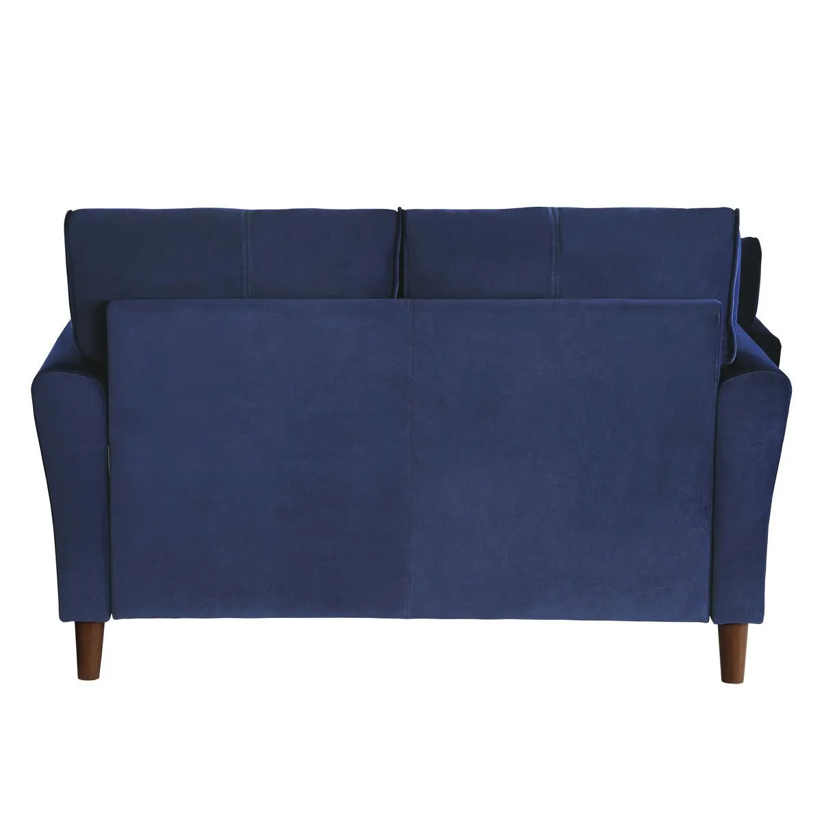 Dunleith Collection Loveseat Blue Velvet Fabric