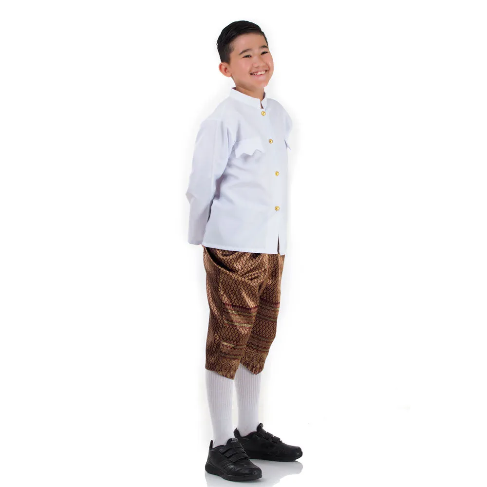 Elegant Chut Thai Boys Costume Outfit