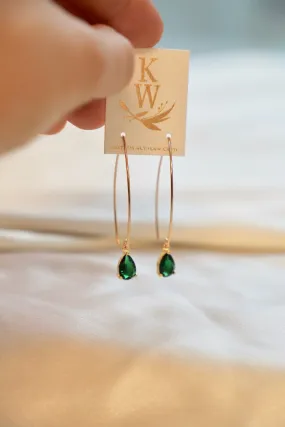 EMERALD TEARDROP EARRINGS