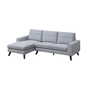 Evelyn Light Gray Sectional with Left Side Chaise