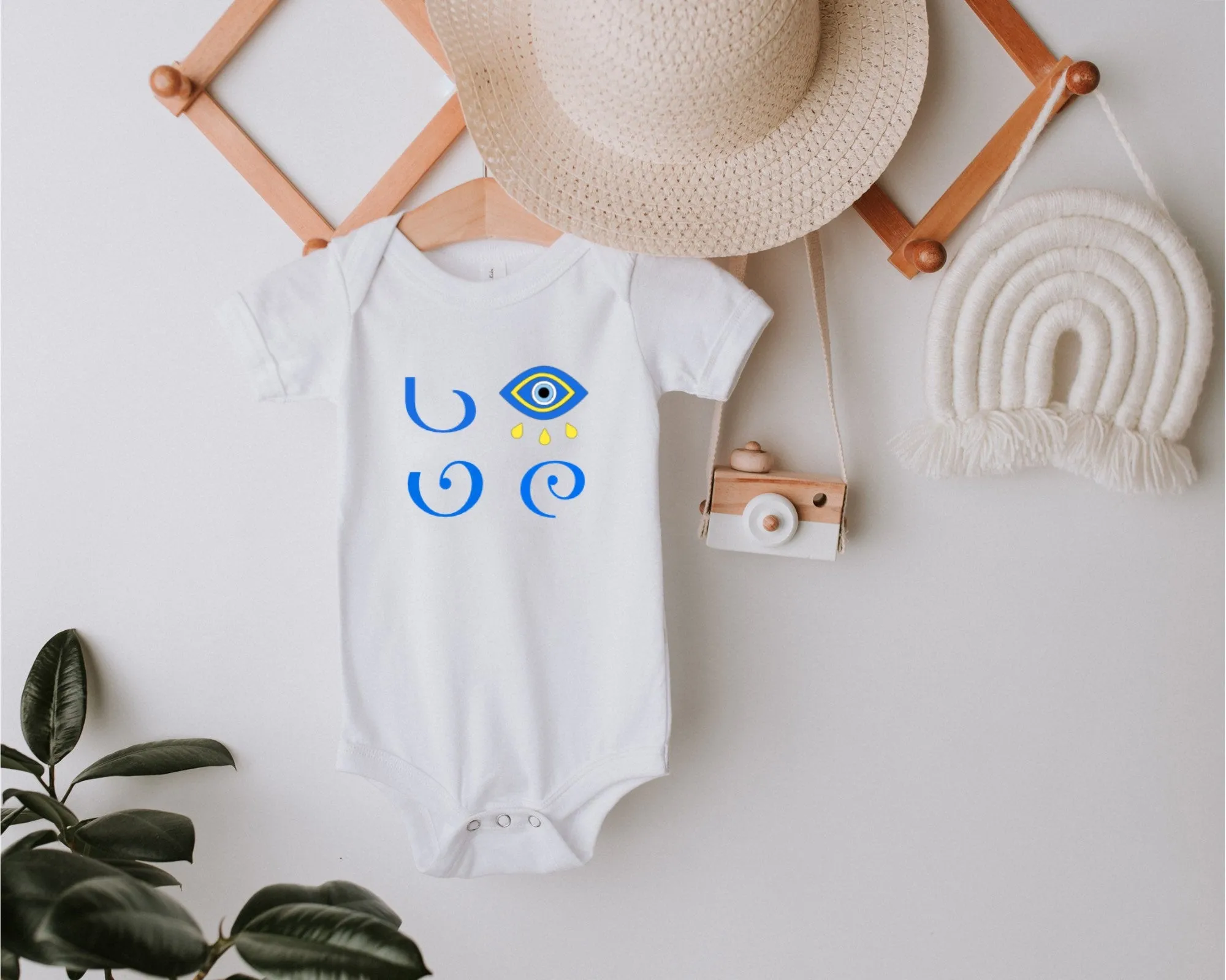 Evil Eye Design Love  Bodysuit Baby Onesie Cute Bodysuit Custom Made Babyshower Gift