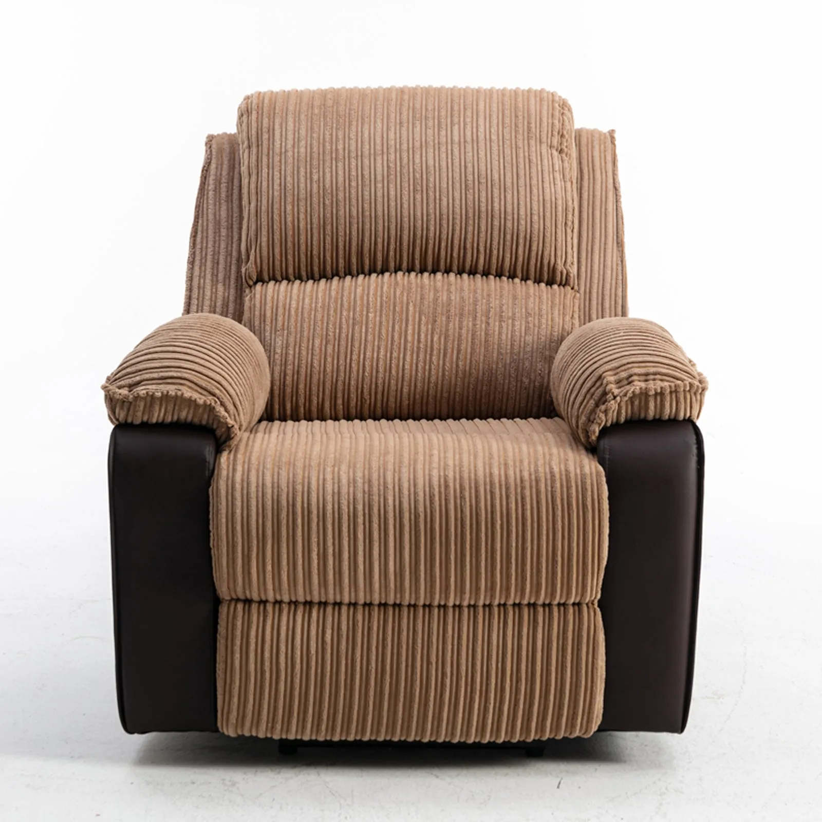 Fabric Upholstered Recliner, Brown