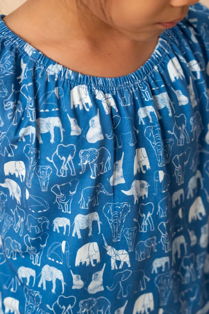 Flutter Playsuit - Blue Elephant Families