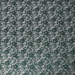 Forest Green Floral Lace Fabric, 110 cm Width, Synthetic Material from Indonesia-D21131