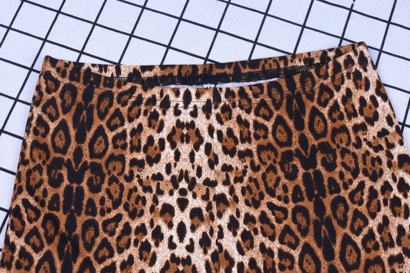 Funki Buys | Pants | Women's Leopard Print Stretch  Flared Pants