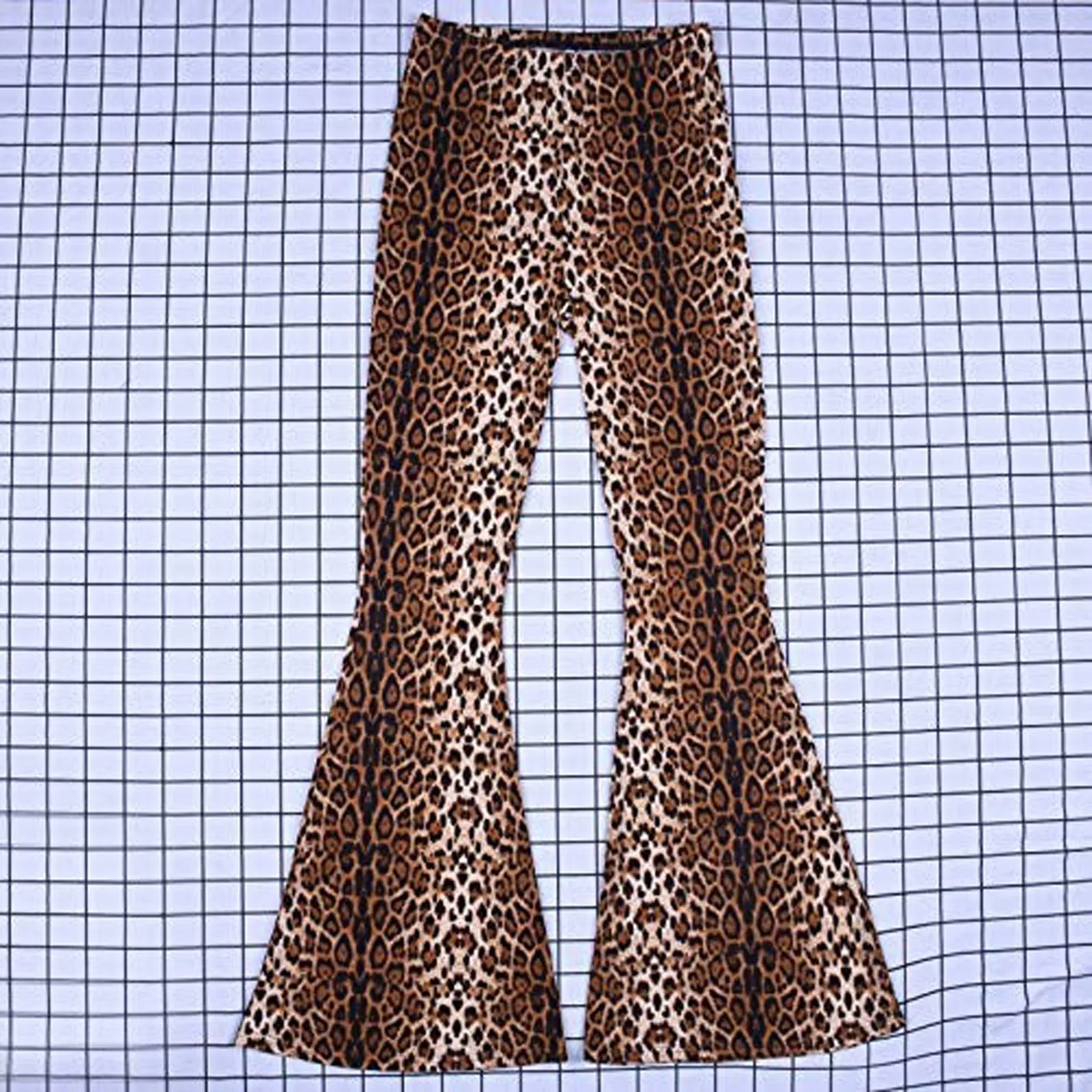 Funki Buys | Pants | Women's Leopard Print Stretch  Flared Pants