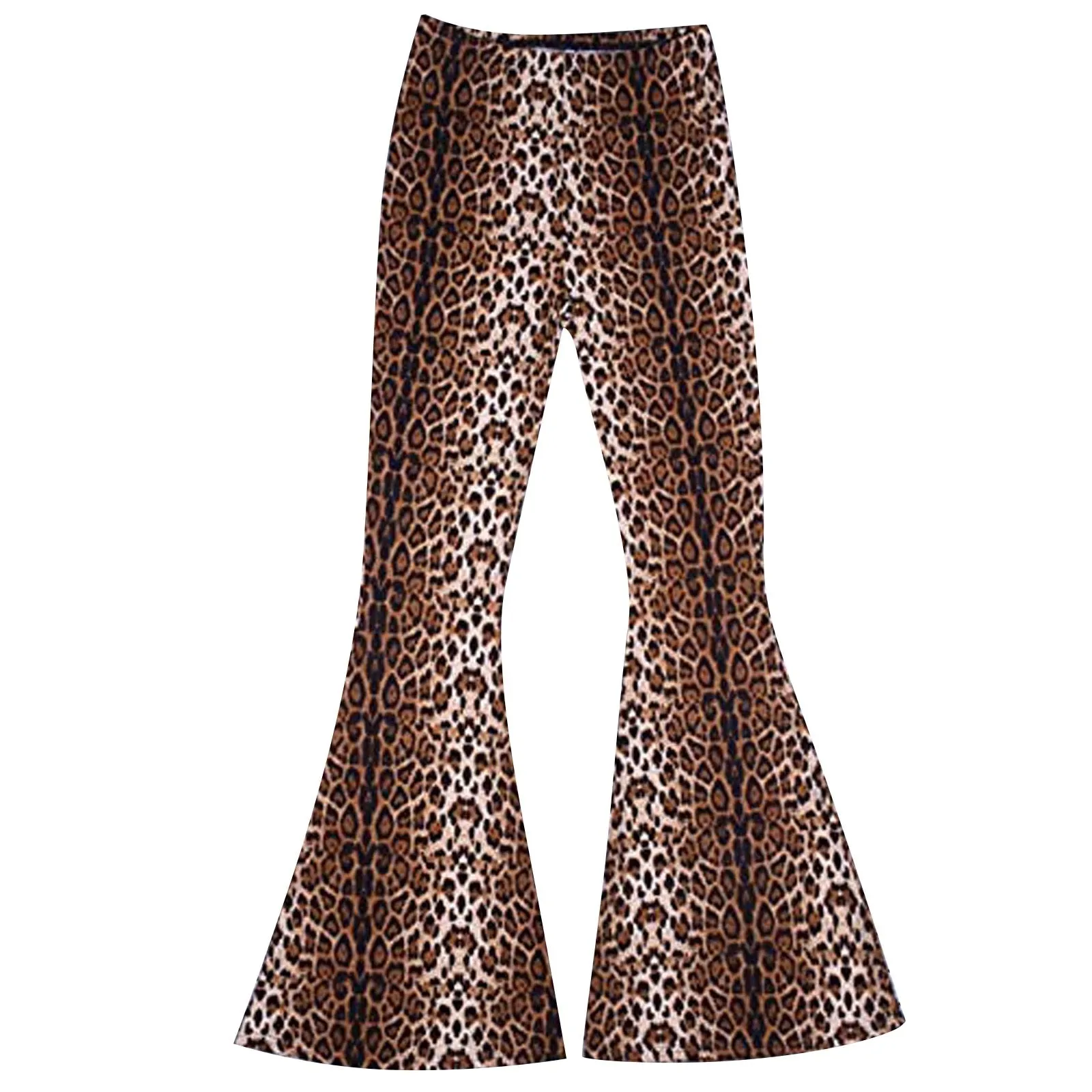 Funki Buys | Pants | Women's Leopard Print Stretch  Flared Pants