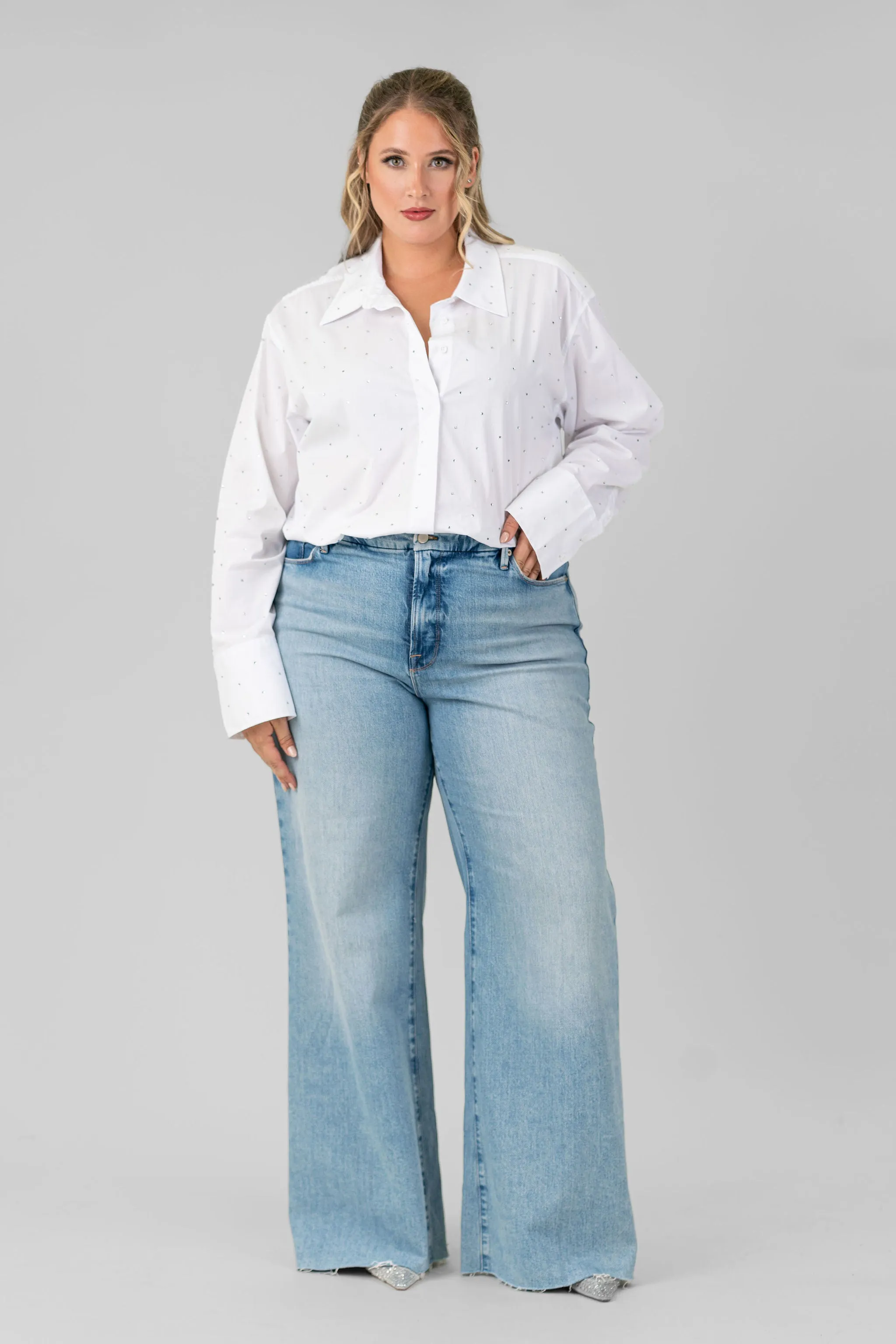 GOOD WAIST PALAZZO JEANS