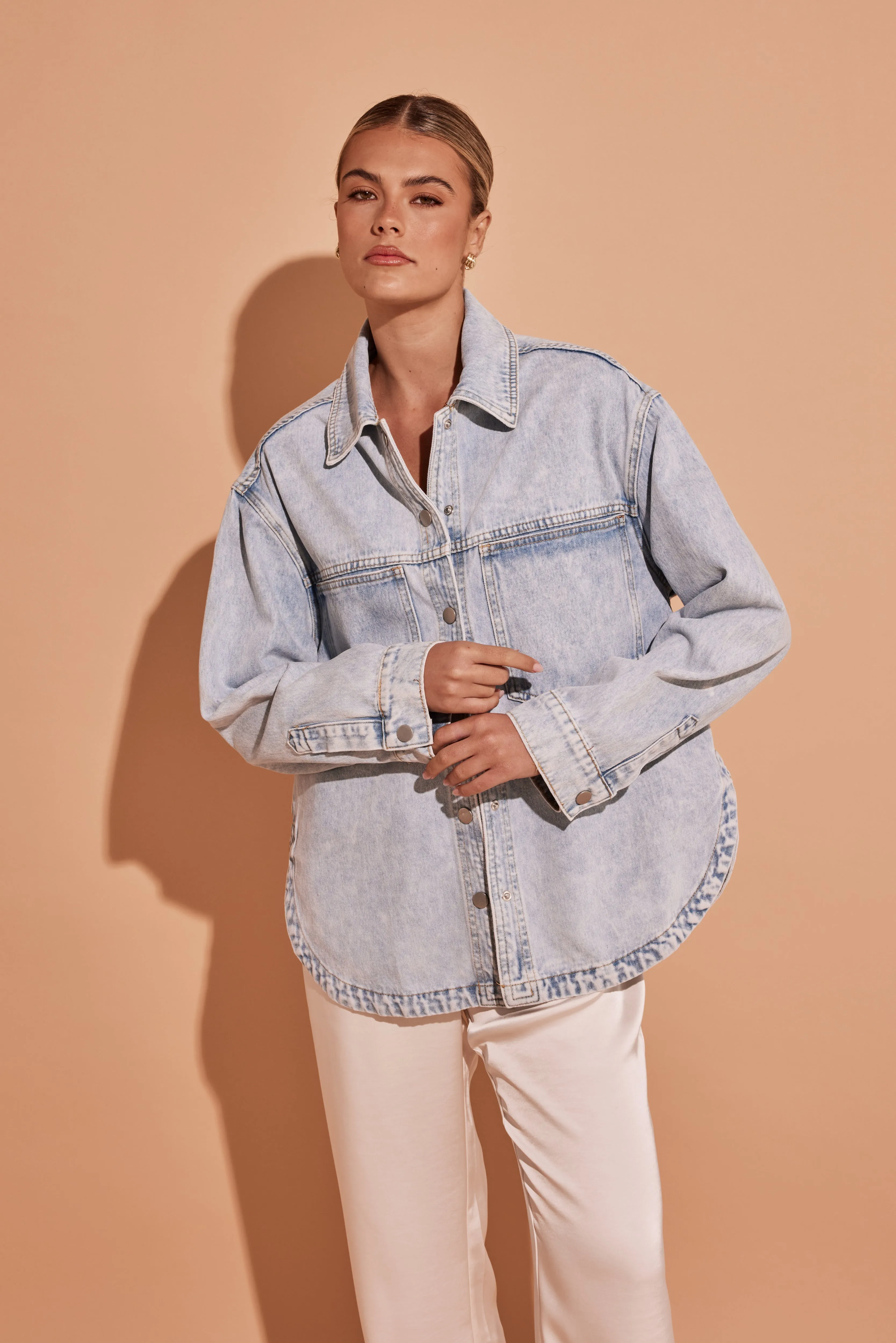 Hallie Denim Shirt (Blue)