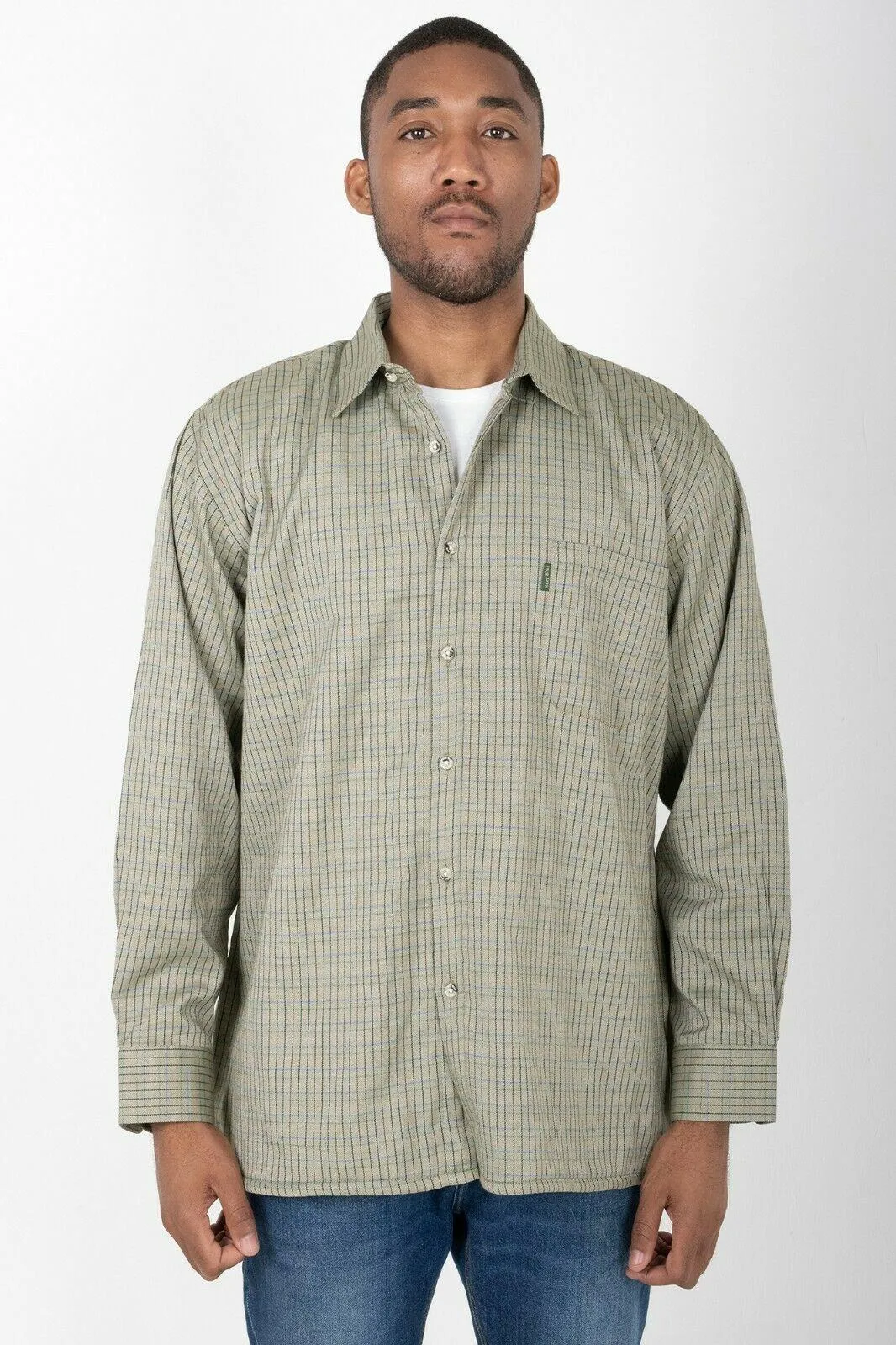 Hazy Blue Mens Long Sleeve Country Check Shirt - Fleece Lined