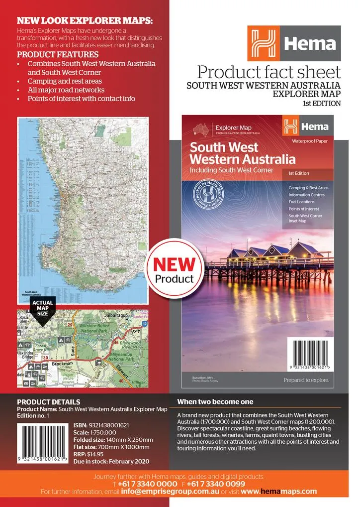 Hema South West Western Australia Map