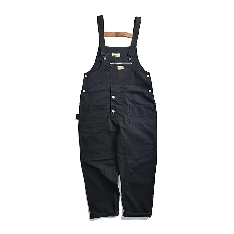 High Quality Khaki Multi Pocket Tool Strap Pants Men's Workwear Fashion One Piece Pants Ins Fashion Jumpsuit Y5504