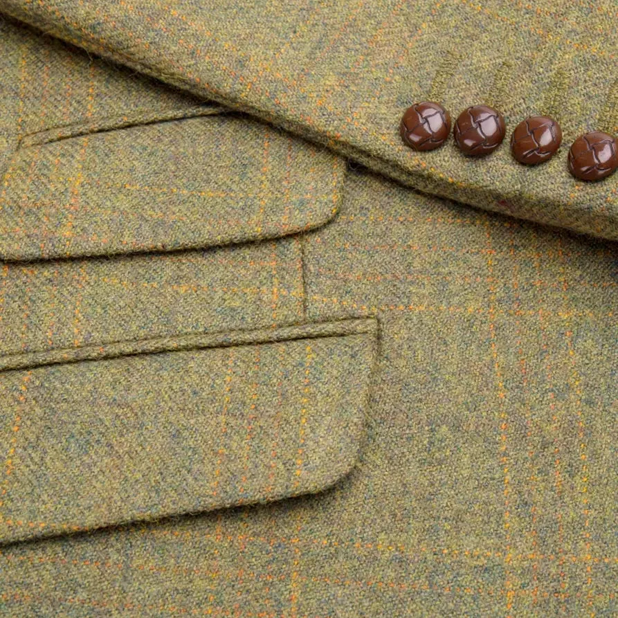 Hoggs of Fife Kinloch Tweed Sports Jacket 44L  in Autumn Bracken