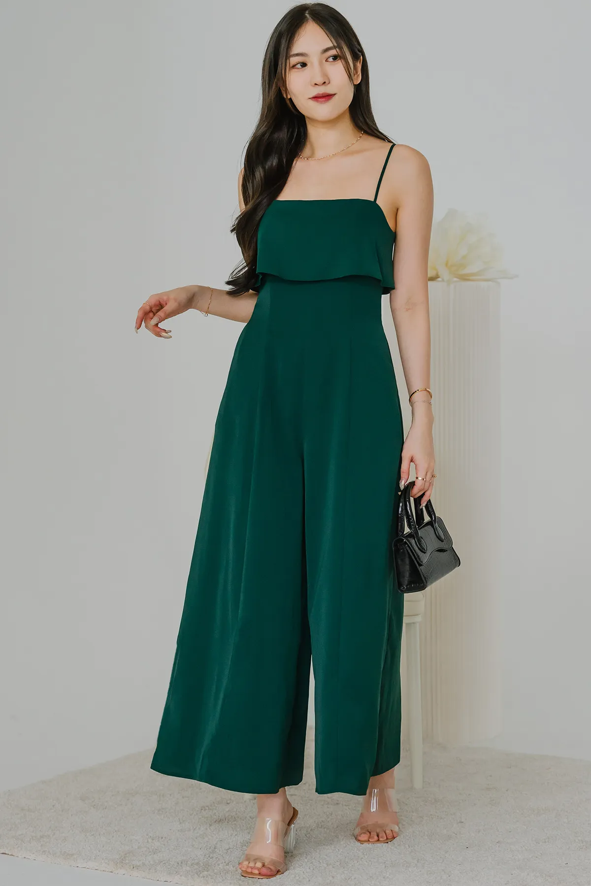 Holiday Padded Jumpsuit (Emerald)