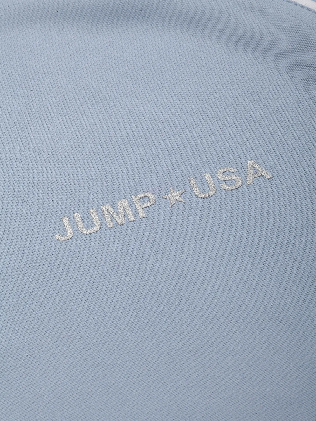 JUMP USA Outdoor Men Cashmere Blue & White Rapid-Dry Solid T-Shirts