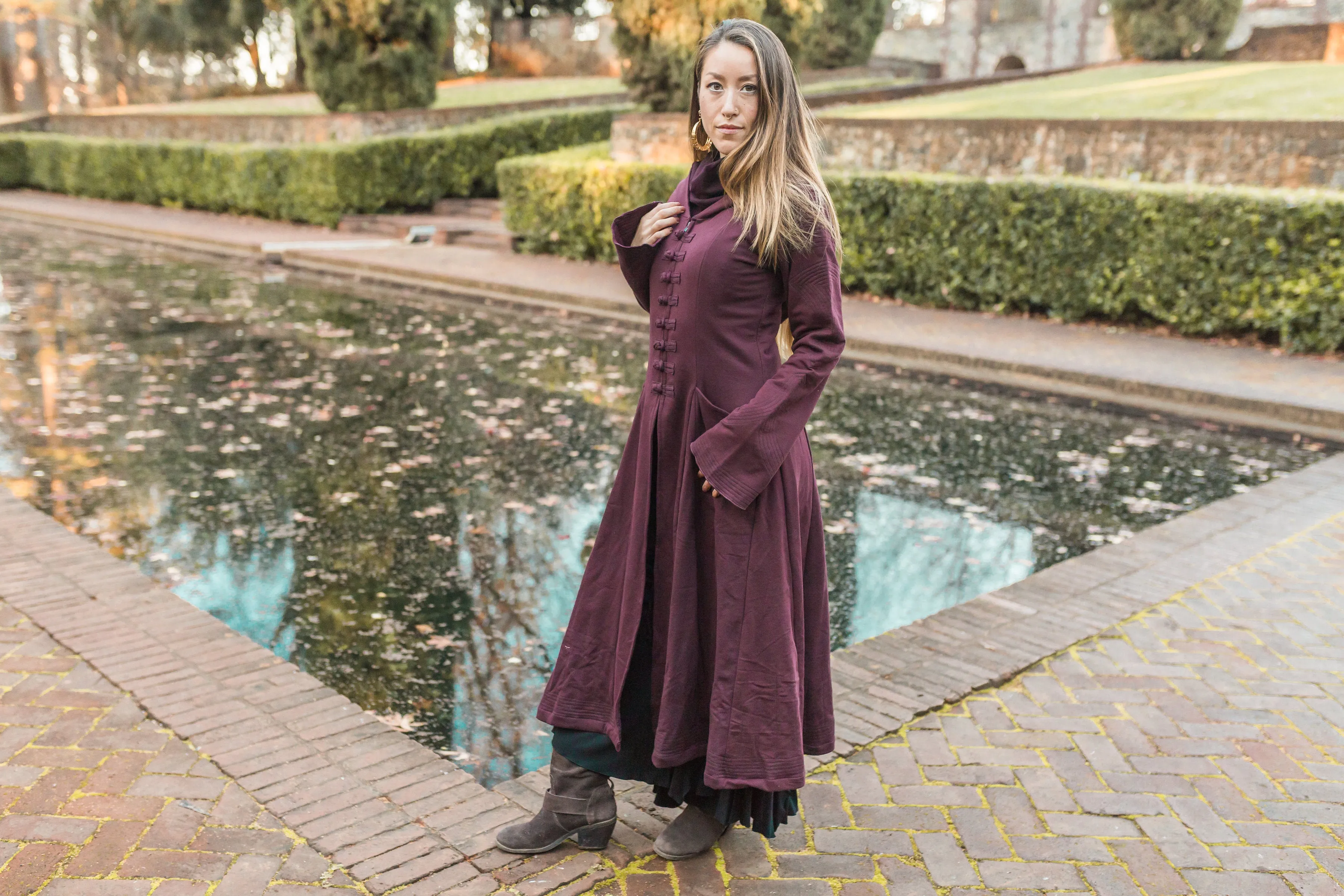 Kaftan Coat - Starduster - Plum