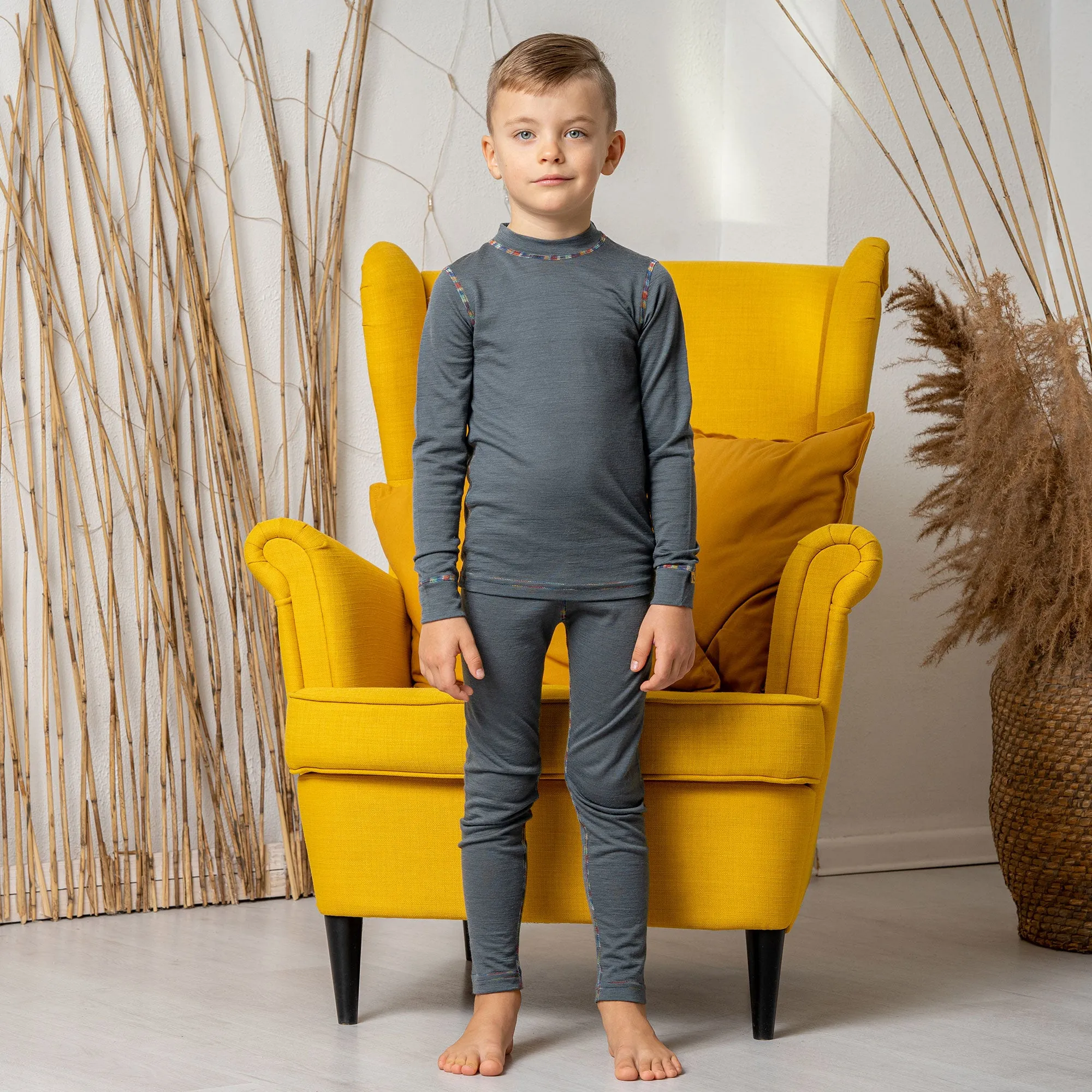 Kids' 160 Merino Pants Perfect Grey