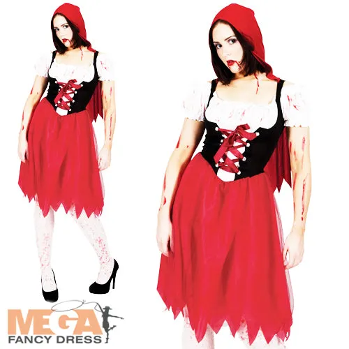 Ladies Blood Red Riding Hood Halloween Costume