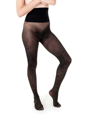 Les Belles Shimmer Noir Tights Black