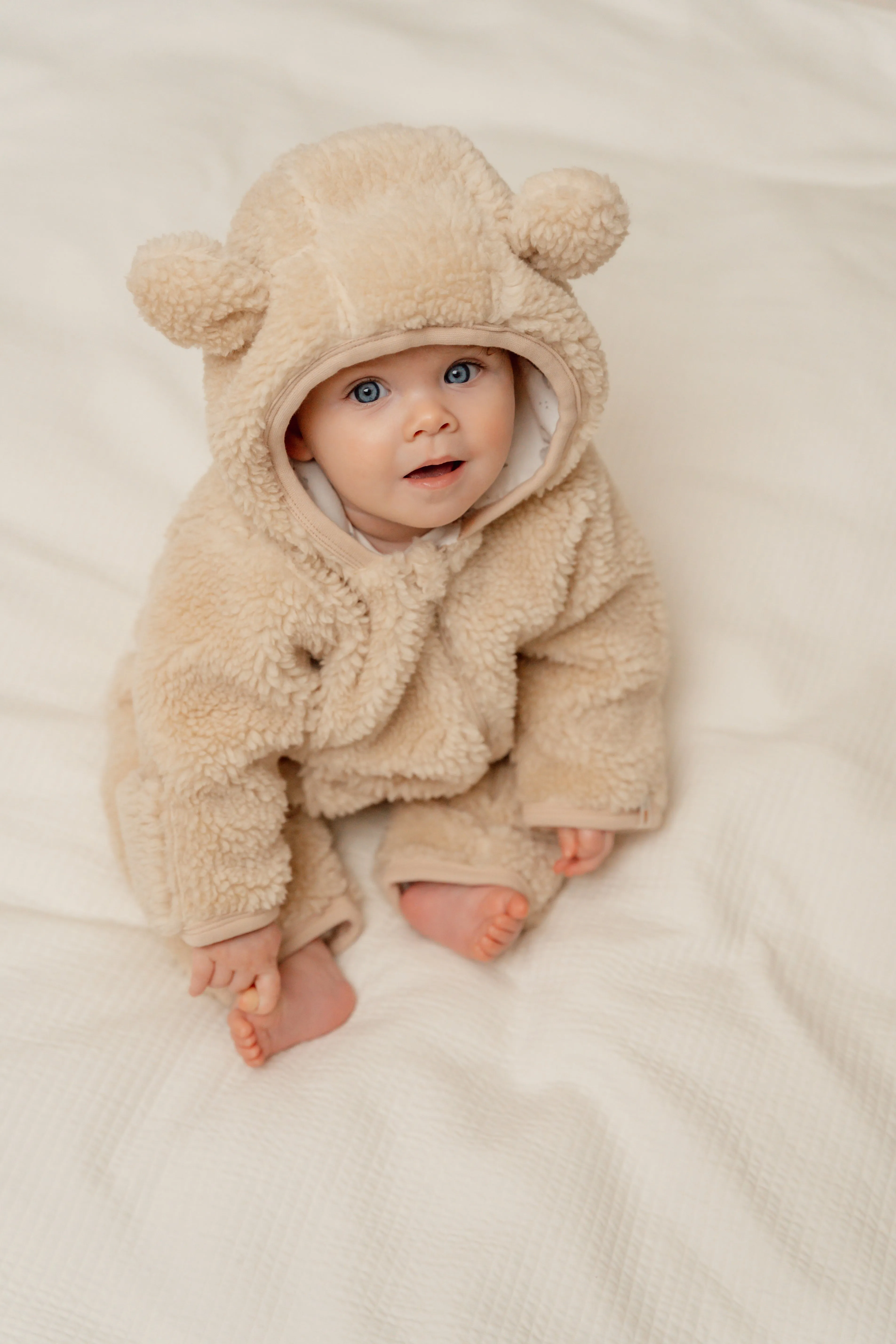 Little Dutch Teddy One Piece Suit Baby Bunny | Sand