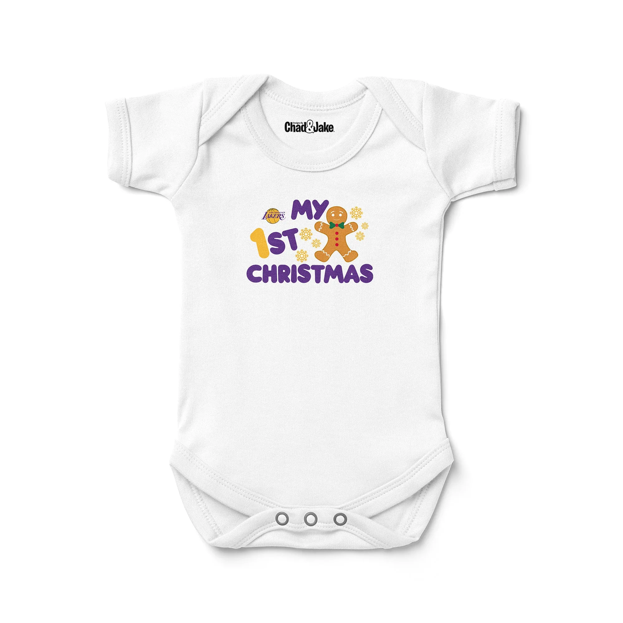 Los Angeles Lakers "My First Christmas Gingerbread" Bodysuit