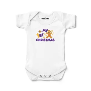 Los Angeles Lakers "My First Christmas Gingerbread" Bodysuit