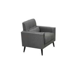 Madeline Grey Chair with 1 Lumbar Pillow