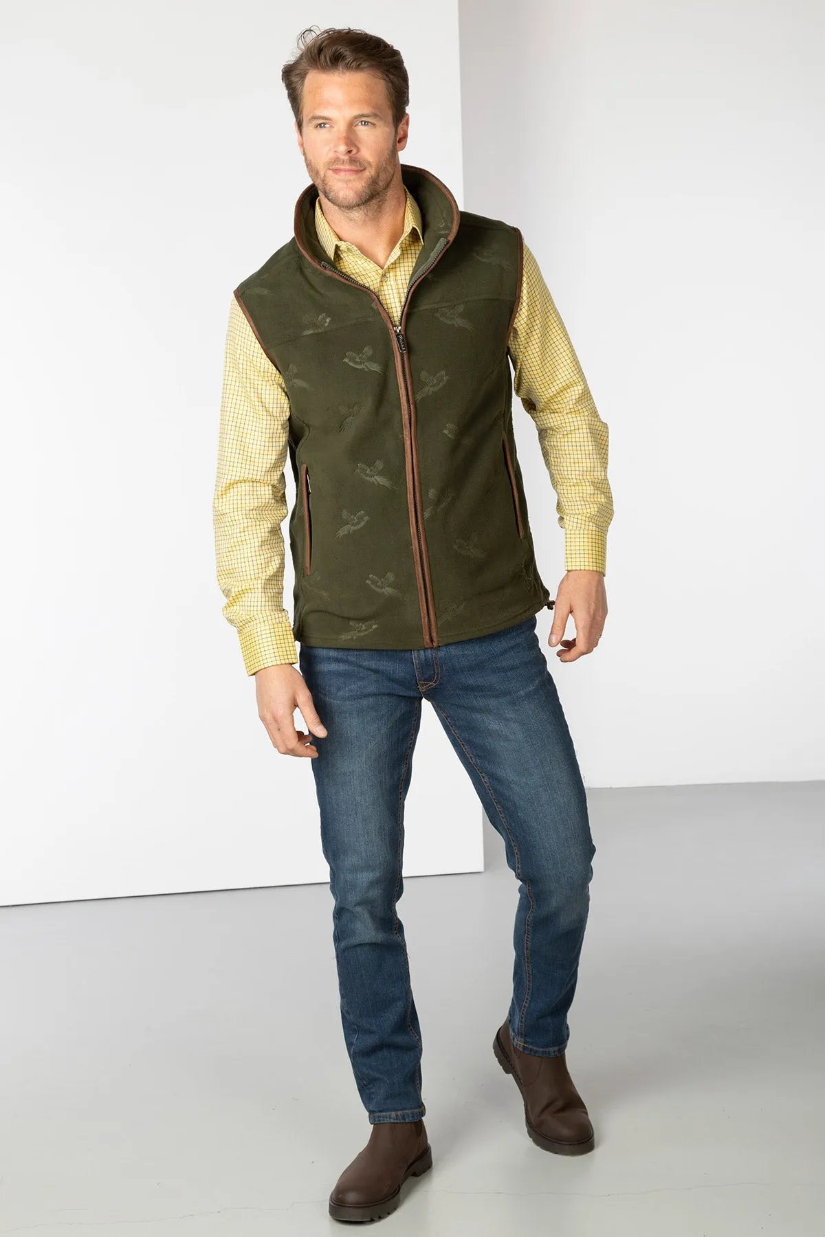 Men’s Pheasant Fleece Gilet - Haxby