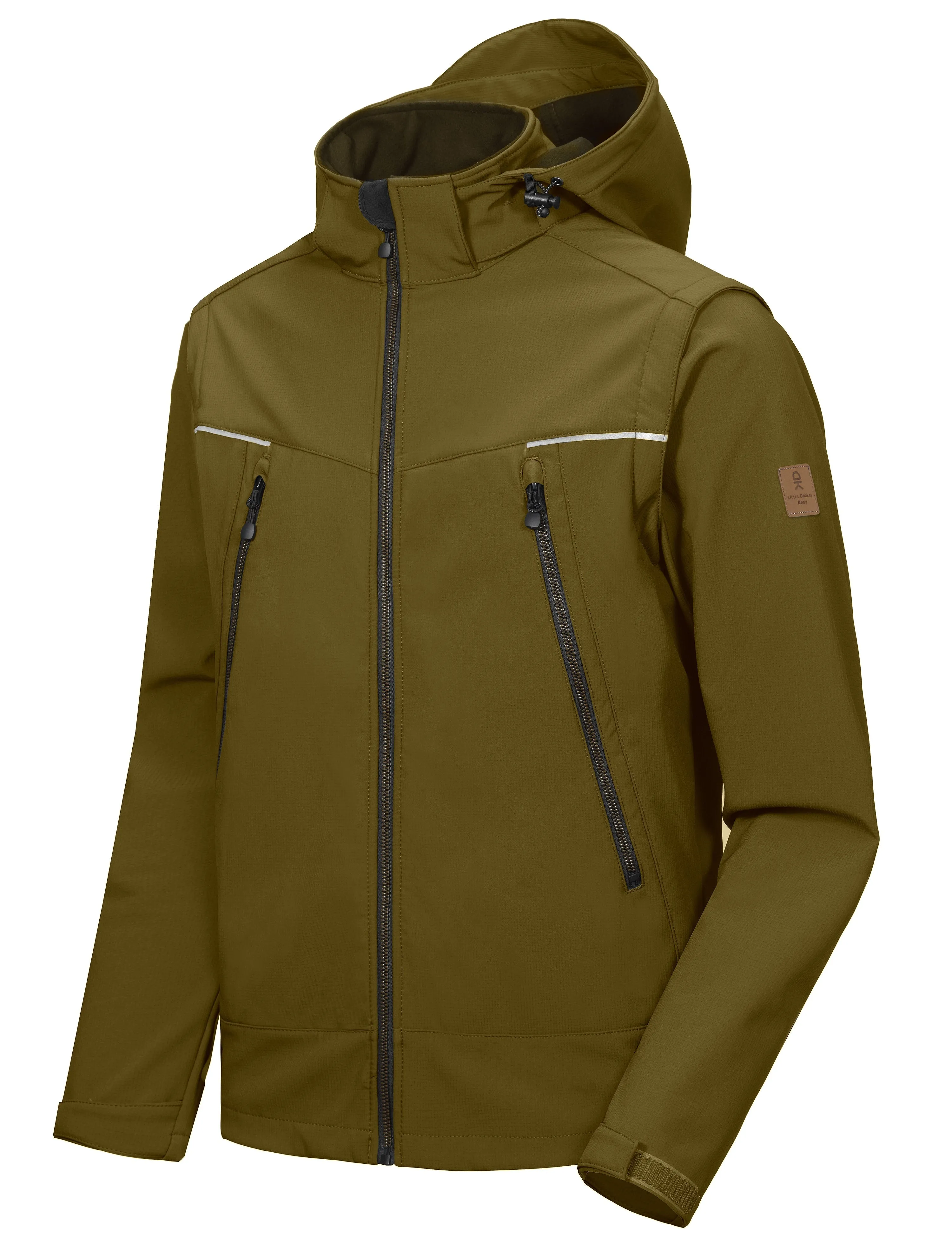 Men's Waterproof Fleece Softshell Ski Jacket