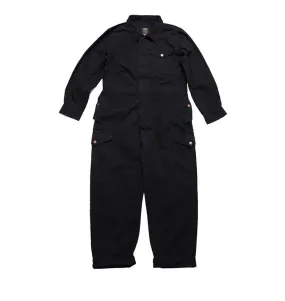 men's wear multi-pockets workwear jumpsuit black green single breasted loose long sleeve turn down collar trousers 9Y4105