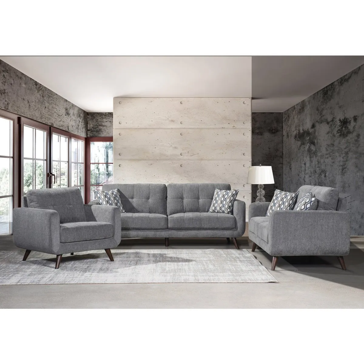 Morrison Collection Sofa in Grey Fabric