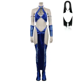 Mortal Kombat Kitana Costume Accessories Outfit Halloween Carnival Suit Cosplay Costume