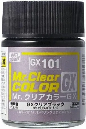 Mr. Hobby GX101 Mr. Clear Color GX Clear Black Lacquer Paint 18ml