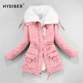 New 2016 Winter Coat Women Slim Plus Size Outwear Medium-Long Wadded Jacket Thick Hooded Cotton Wadded Warm  Cotton Parkas