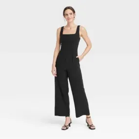 New - A New Day Women's Maxi Jumpsuit Straight Sleeveless Stretchy Jumpsuit