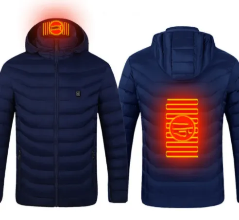 New Heated Jacket Coat USB Electric Jacket Cotton Coat Heater Thermal Clothing Heating Vest Men's Clothes Winter