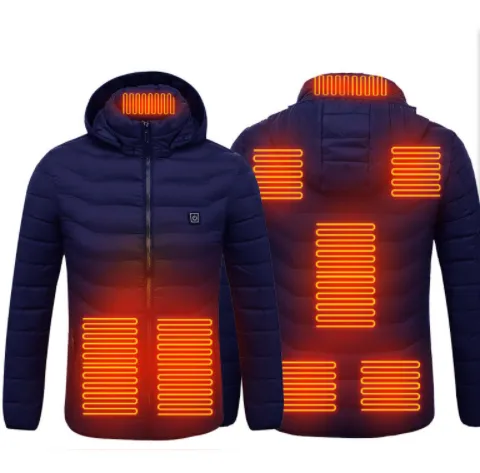 New Heated Jacket Coat USB Electric Jacket Cotton Coat Heater Thermal Clothing Heating Vest Men's Clothes Winter