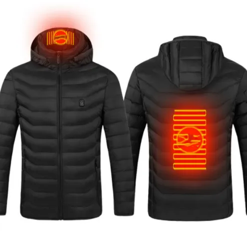 New Heated Jacket Coat USB Electric Jacket Cotton Coat Heater Thermal Clothing Heating Vest Men's Clothes Winter