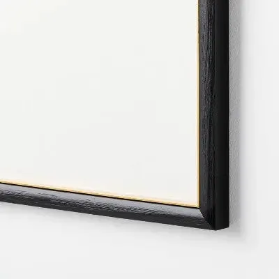 Open Box - 18" x 24" Matted to 8"x10" Gallery Wall Frame Black/Brass Threshold