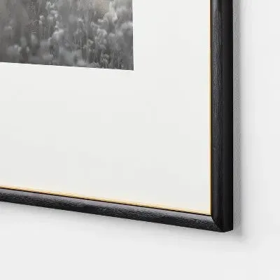 Open Box - 20"x26" Matted to 11"x14" Gallery Wall Frame Black/Brass - Threshold