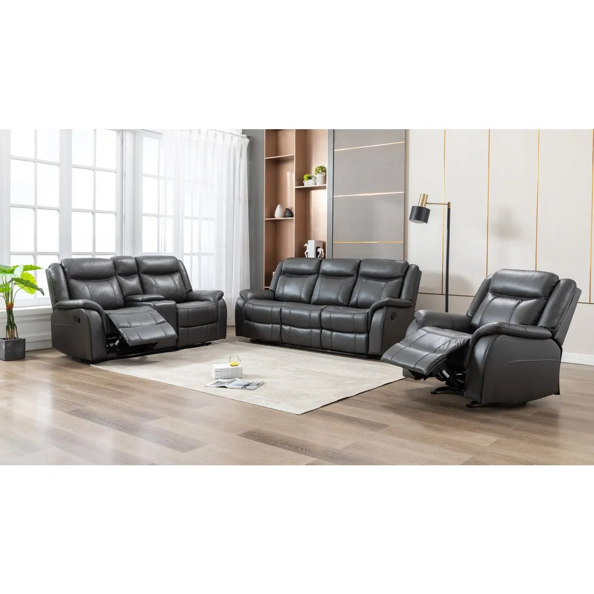 Paxton Grey Reclining Sofa