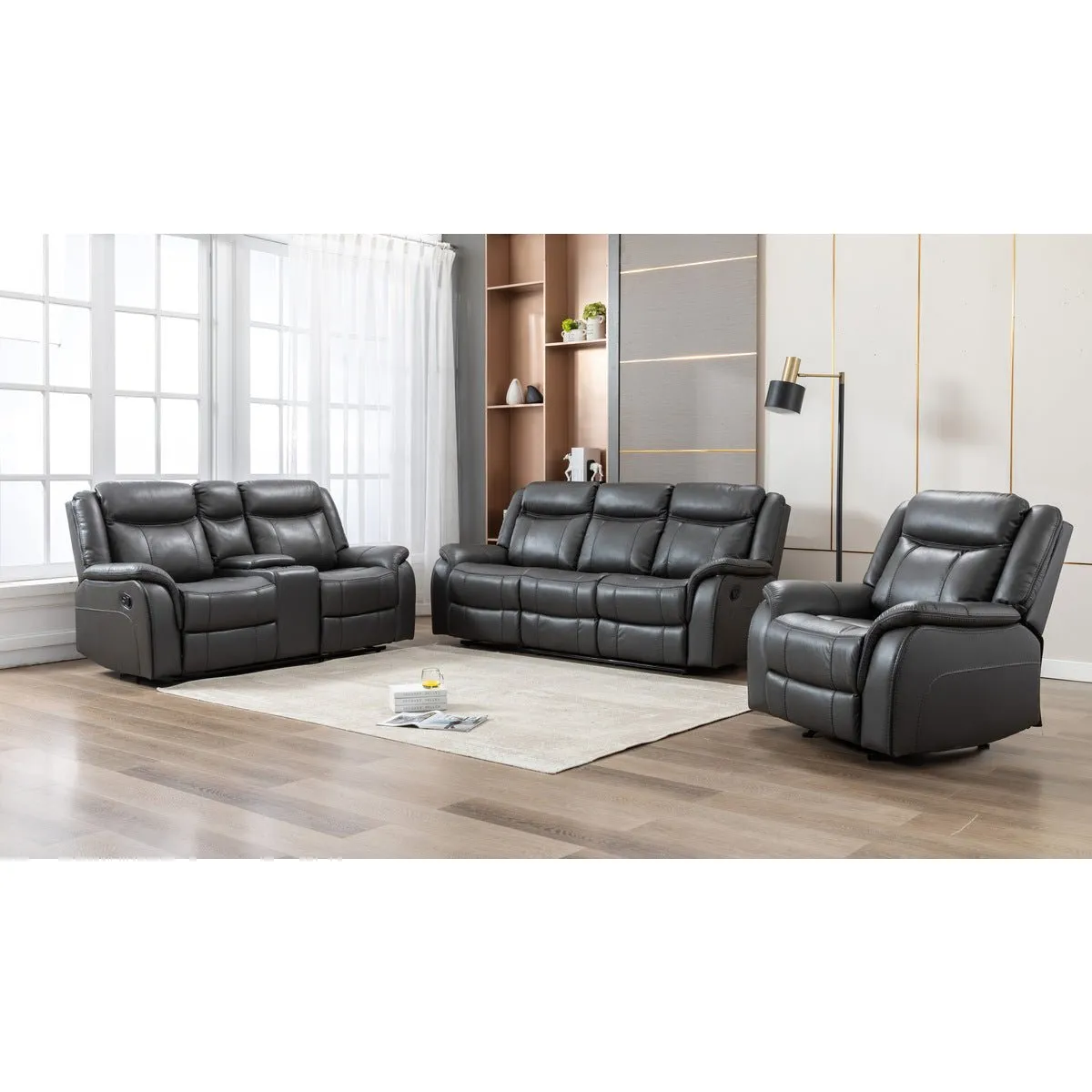 Paxton Grey Reclining Sofa