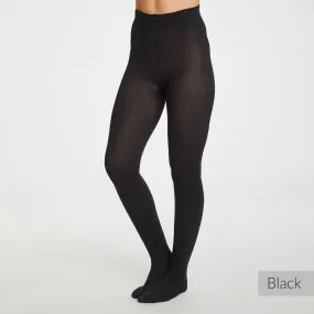 Plain Black Bamboo Tights