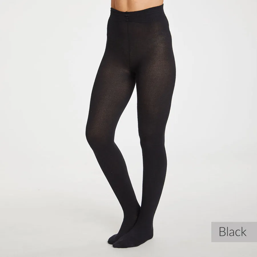 Plain Black Bamboo Tights