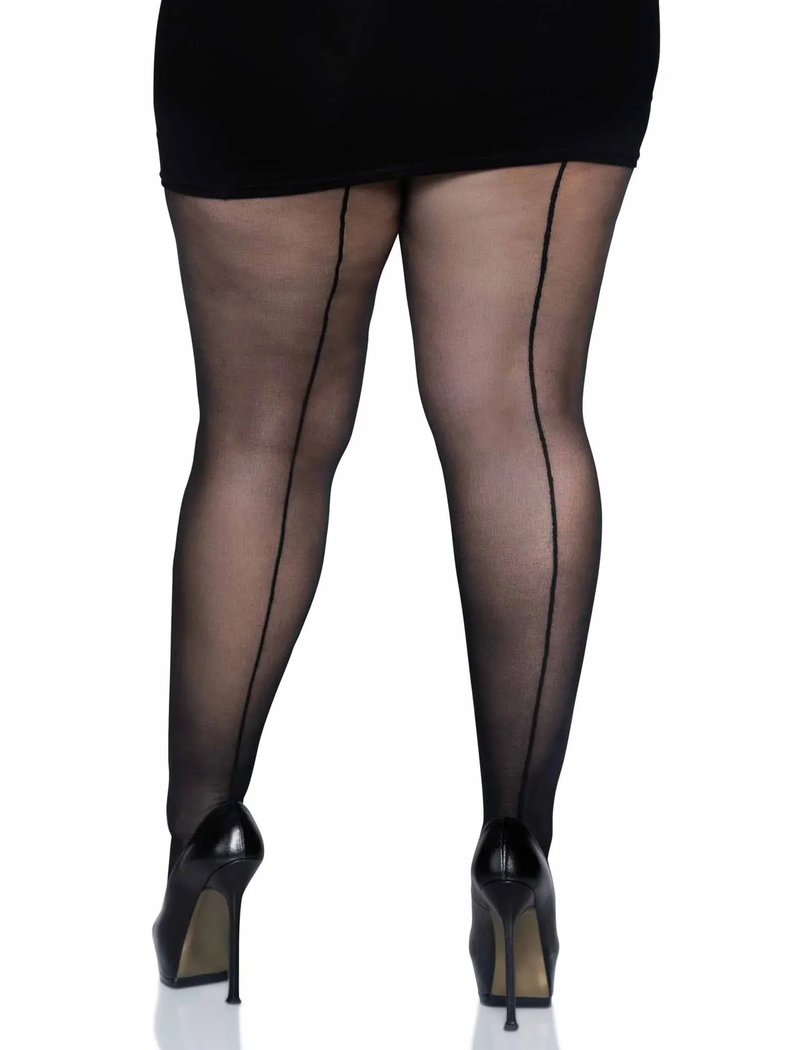 Plus Size Cadi Sheer Backseam Pantyhose