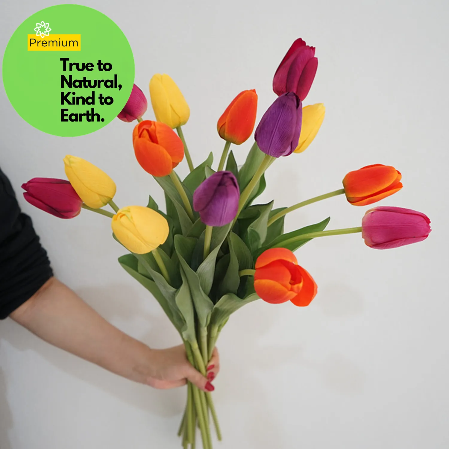 Premium Real Touch Tulip Bud Stem