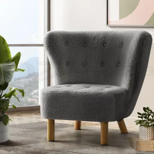 Premium Sherpa Fabric Accent Armchair with High-Back Artiss