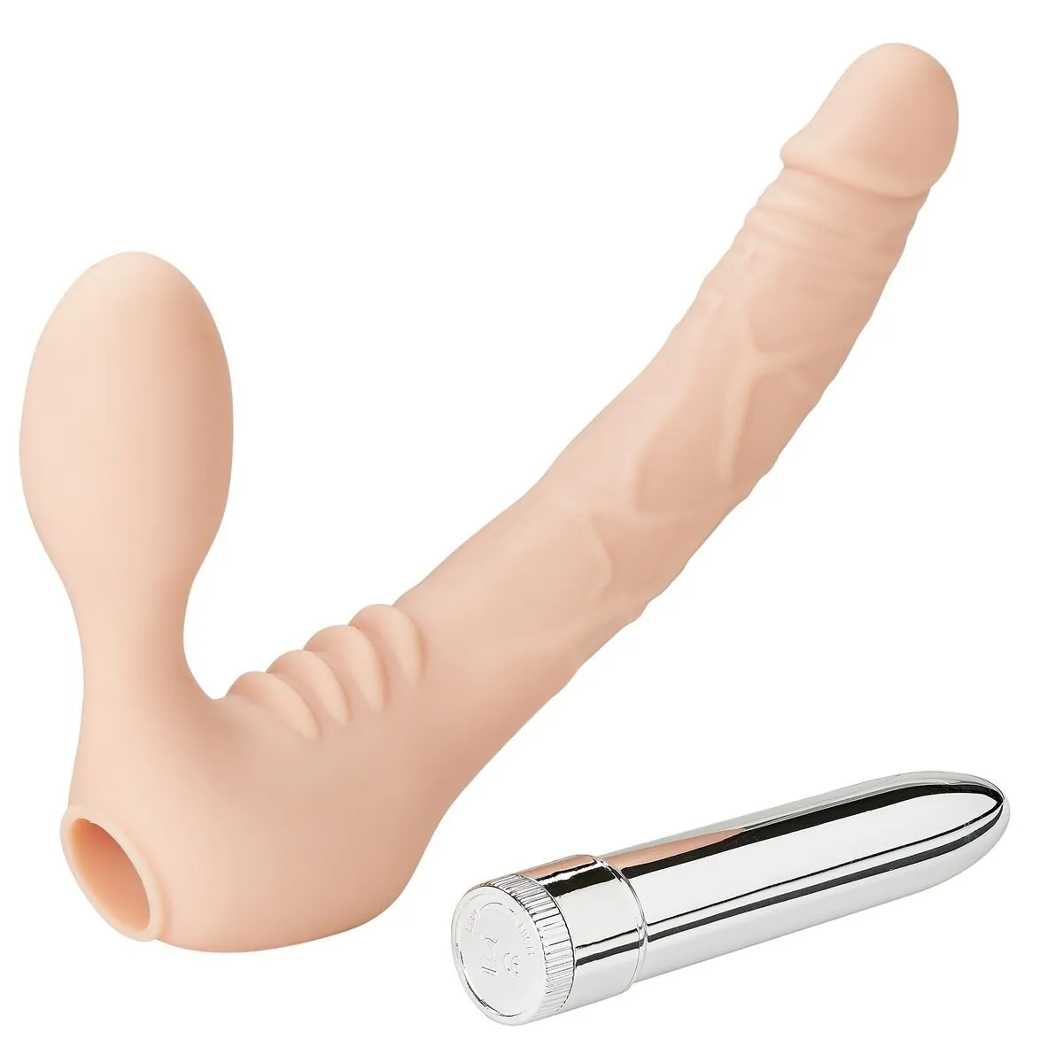 Premium Strapless Dildo Kit (Flesh)