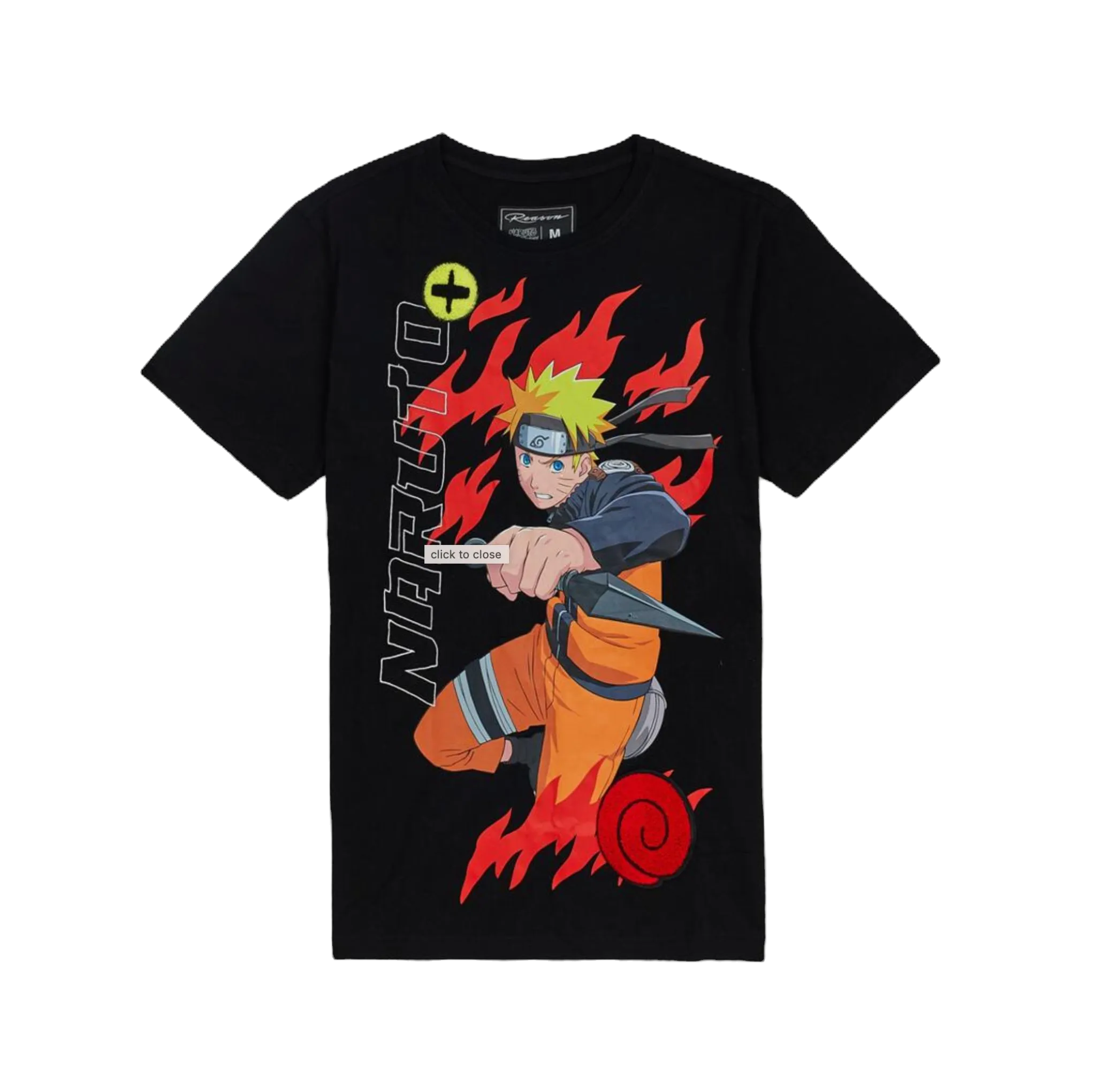 Reason Naruto Embroidered Tee Black