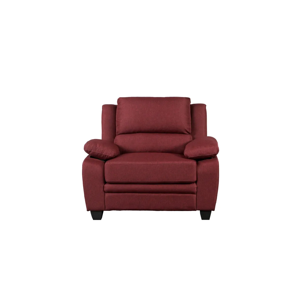 Red Fabric Accent Chair